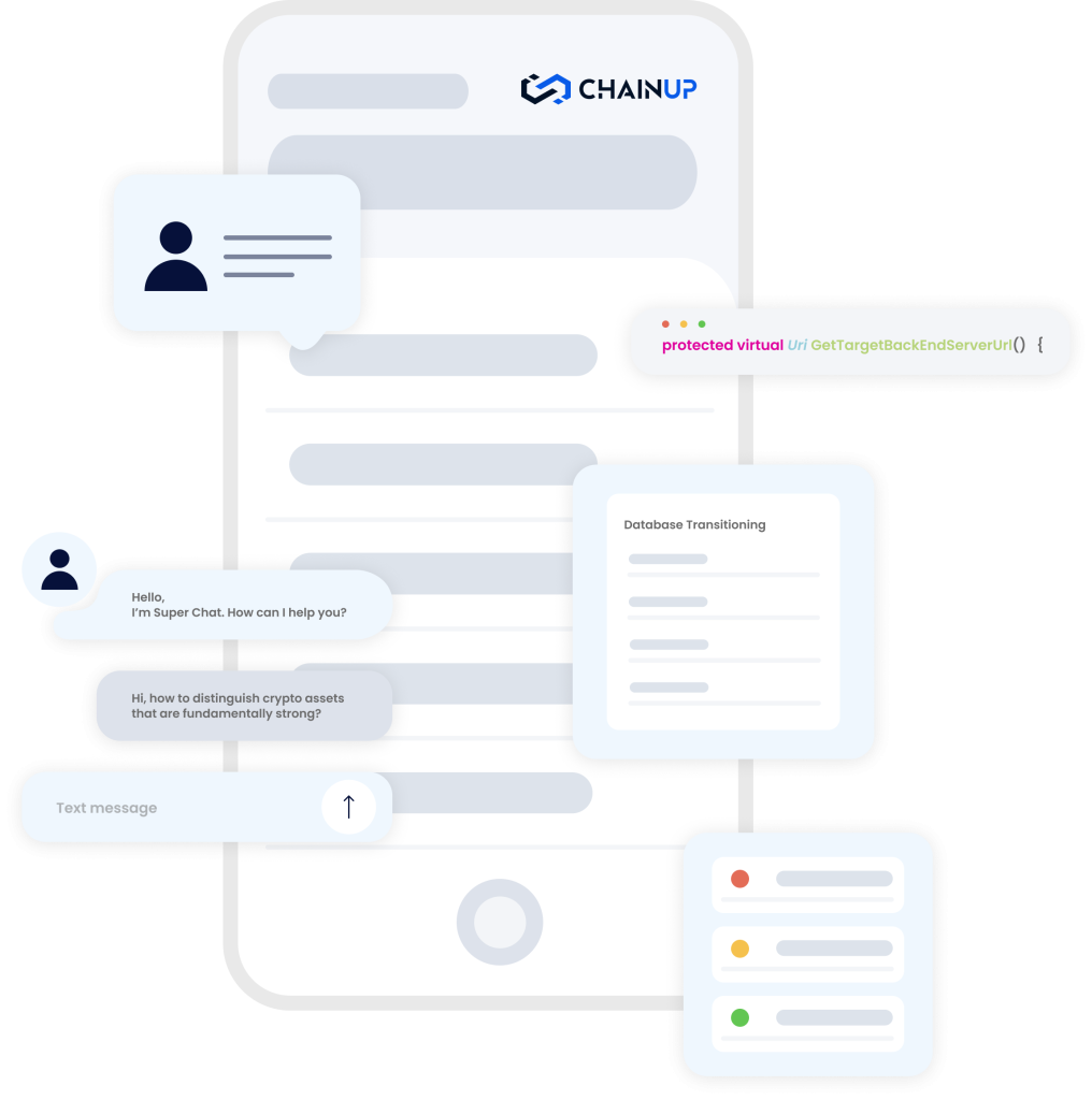 customer support UI chat