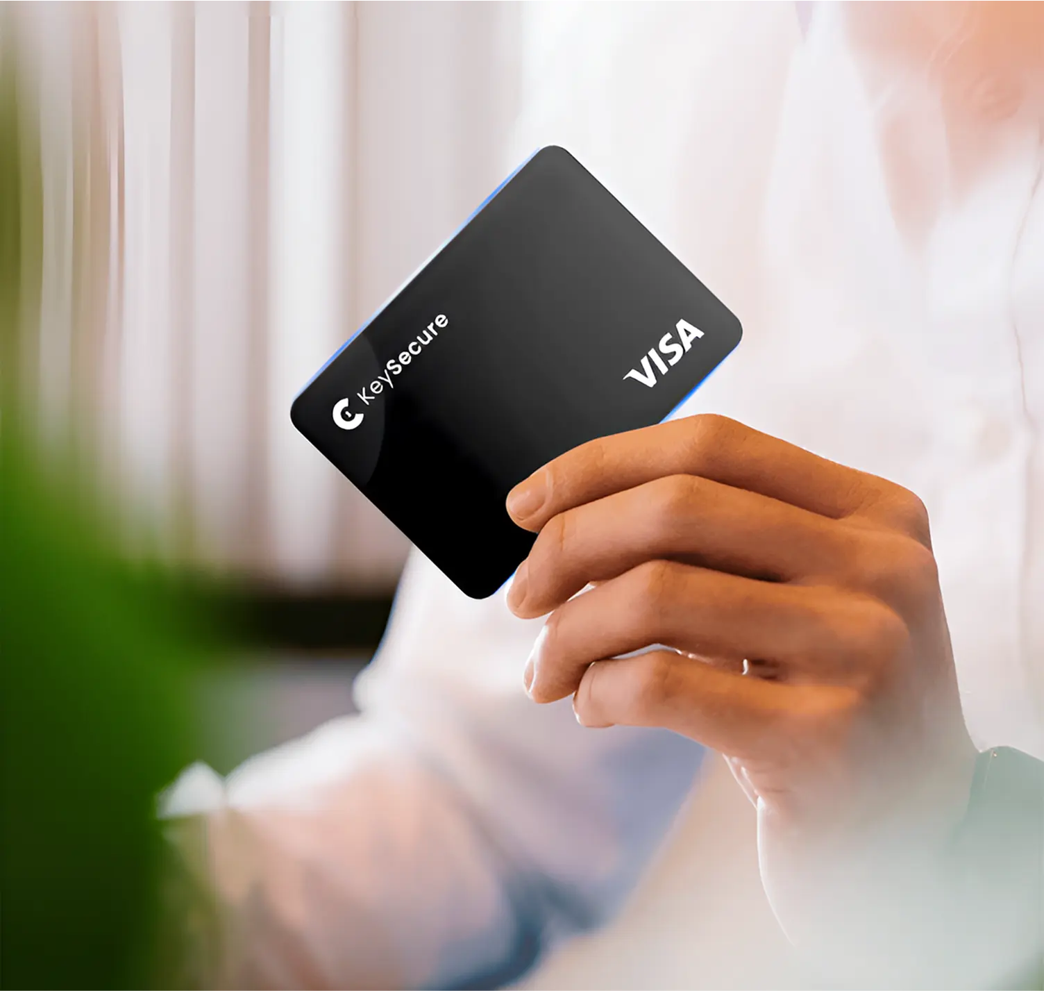 White Label Crypto Card Solution 2 chainup crypto card man holding card 1