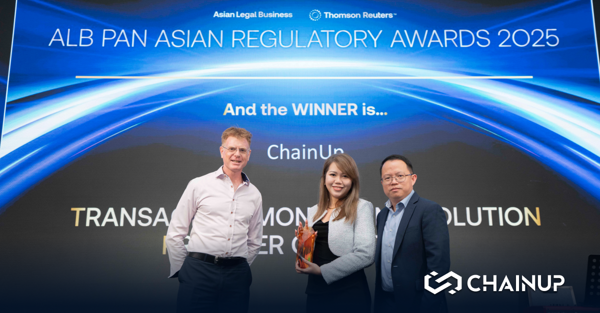 ChainUp Wins Top Crypto Compliance Technology Honor at Thomson Reuters-Presented Awards